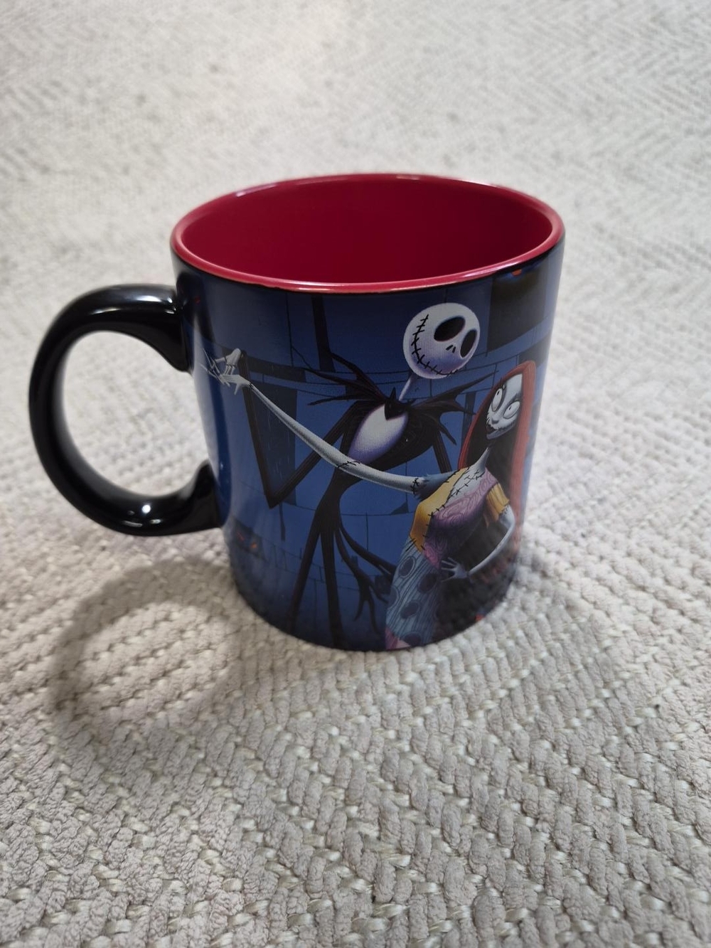 Disney The Nightmare Before Christmas Mug with Black Exterior and Red Interior
